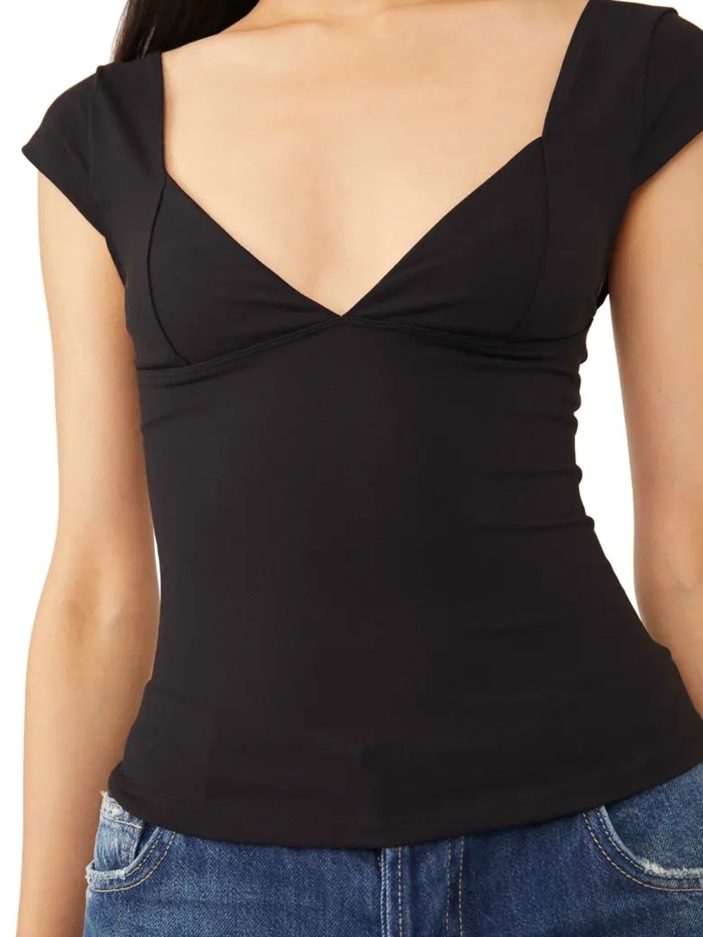 Free People Duo Corset Black Top